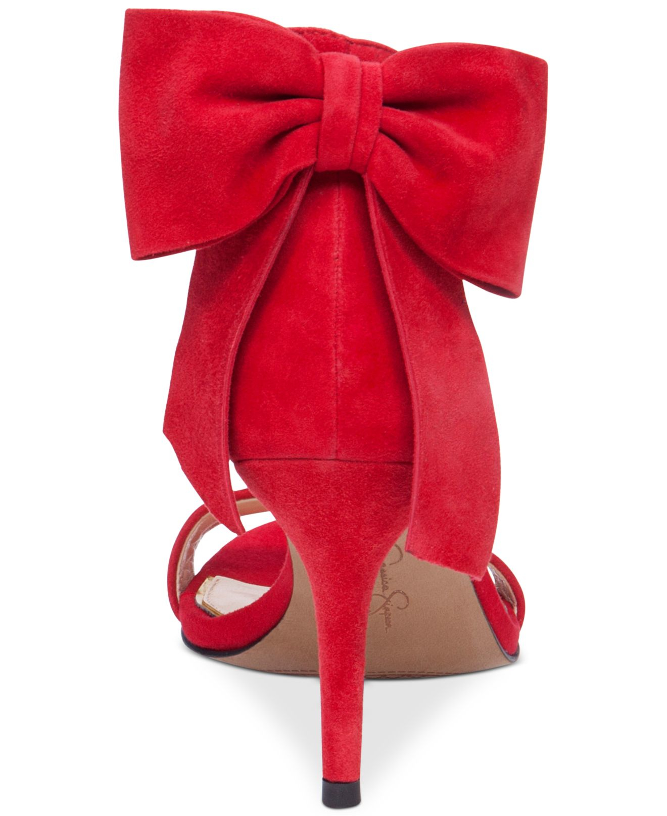 jessica simpson red bow heels