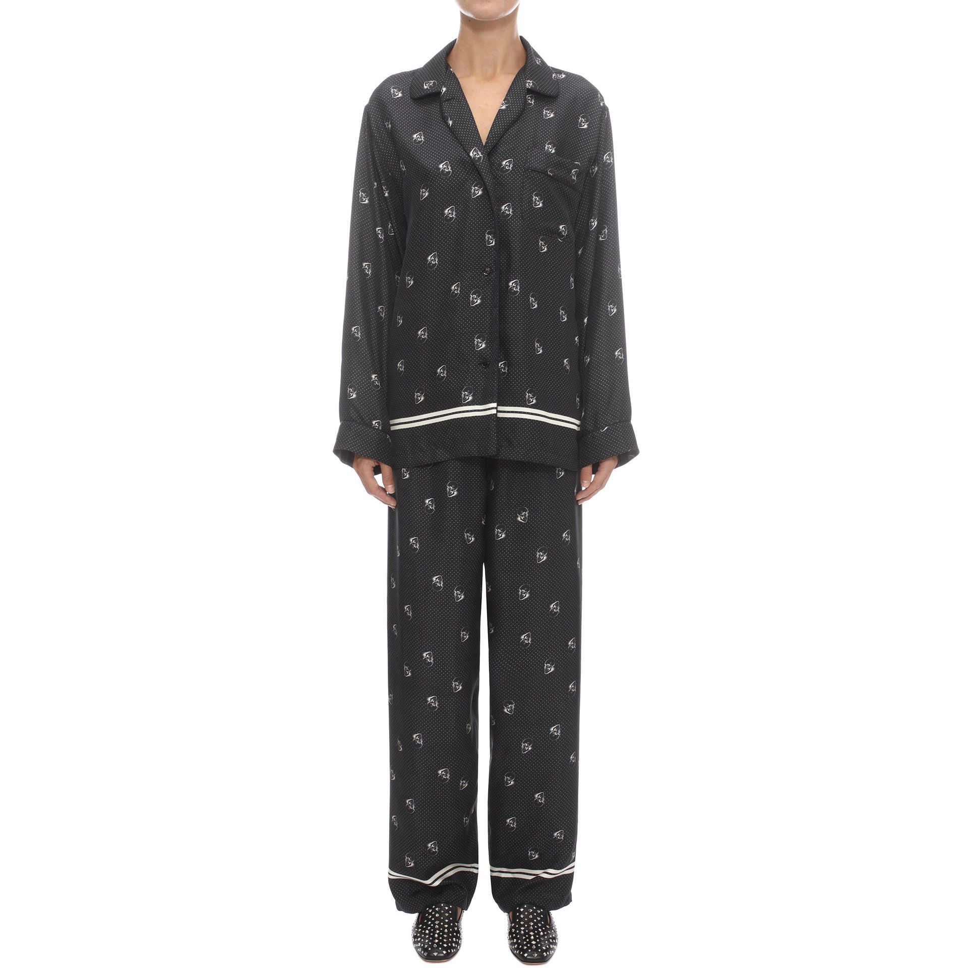 Alexander McQueen Skull Silk Pajama Set - Lyst