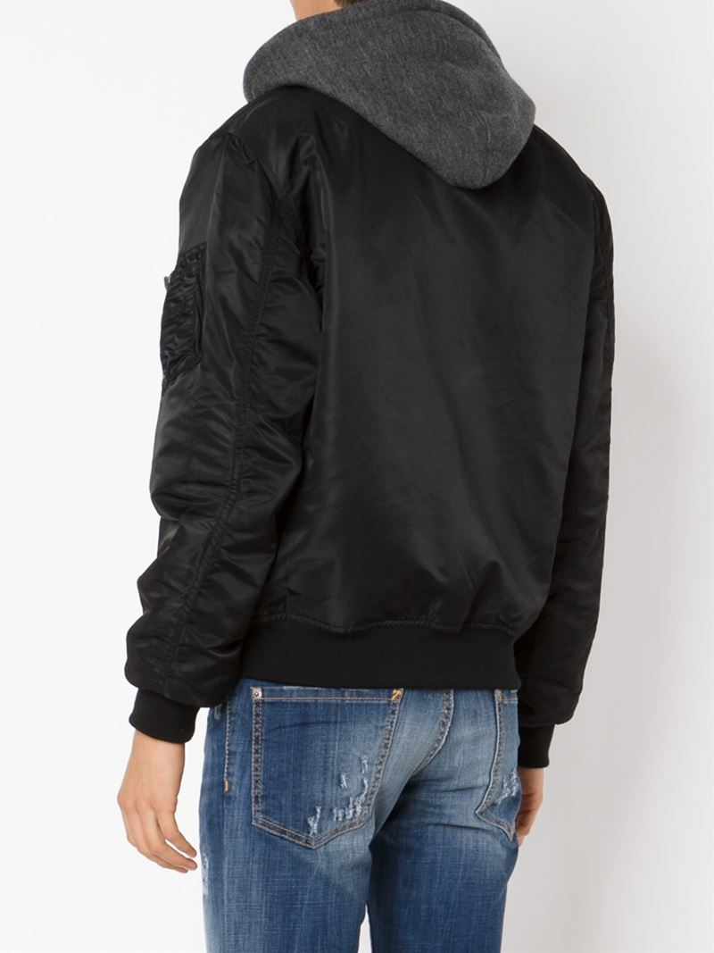r13 hooded flight jacket