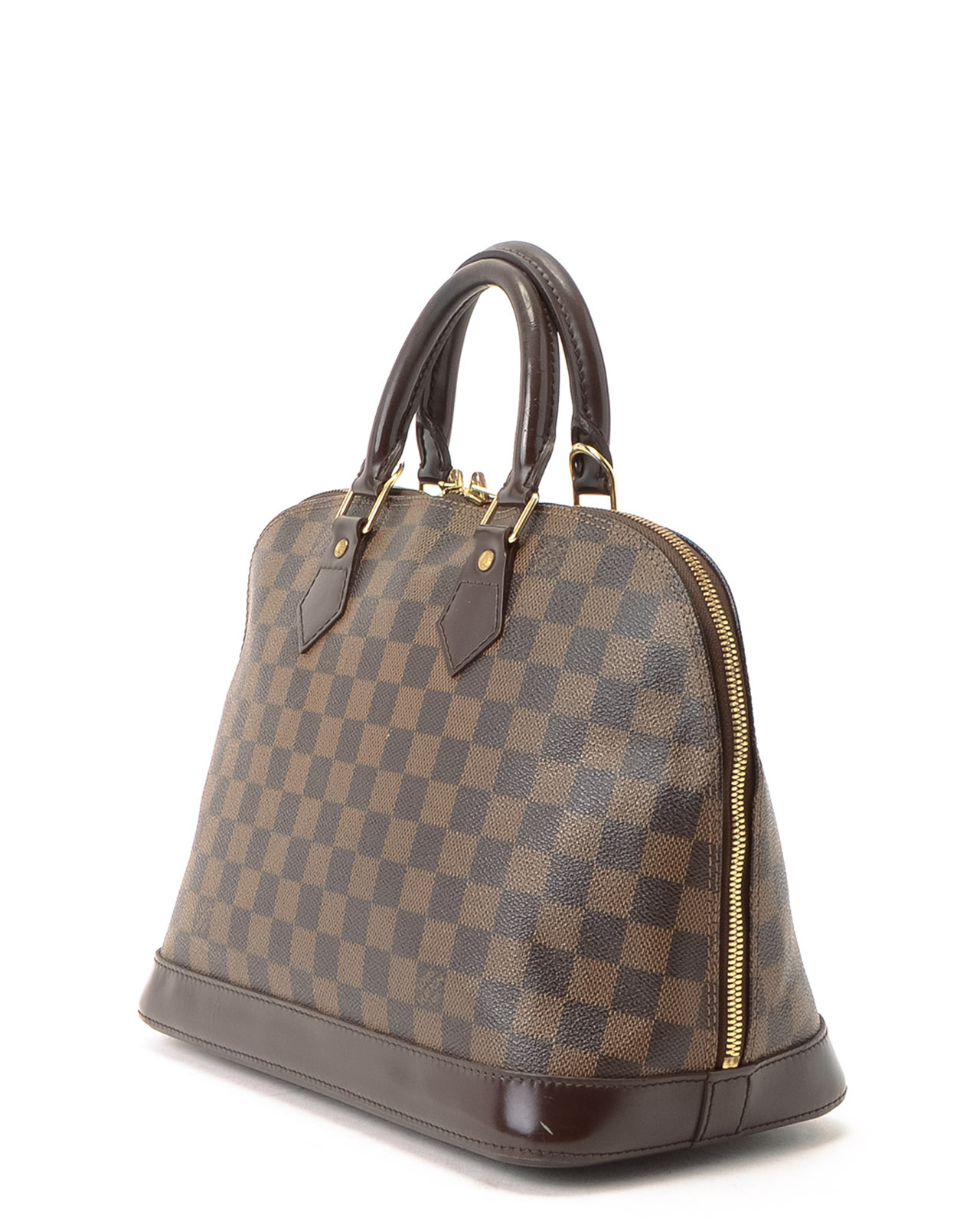 Lyst - Louis Vuitton Damier Ebene Alma Handbag in Brown
