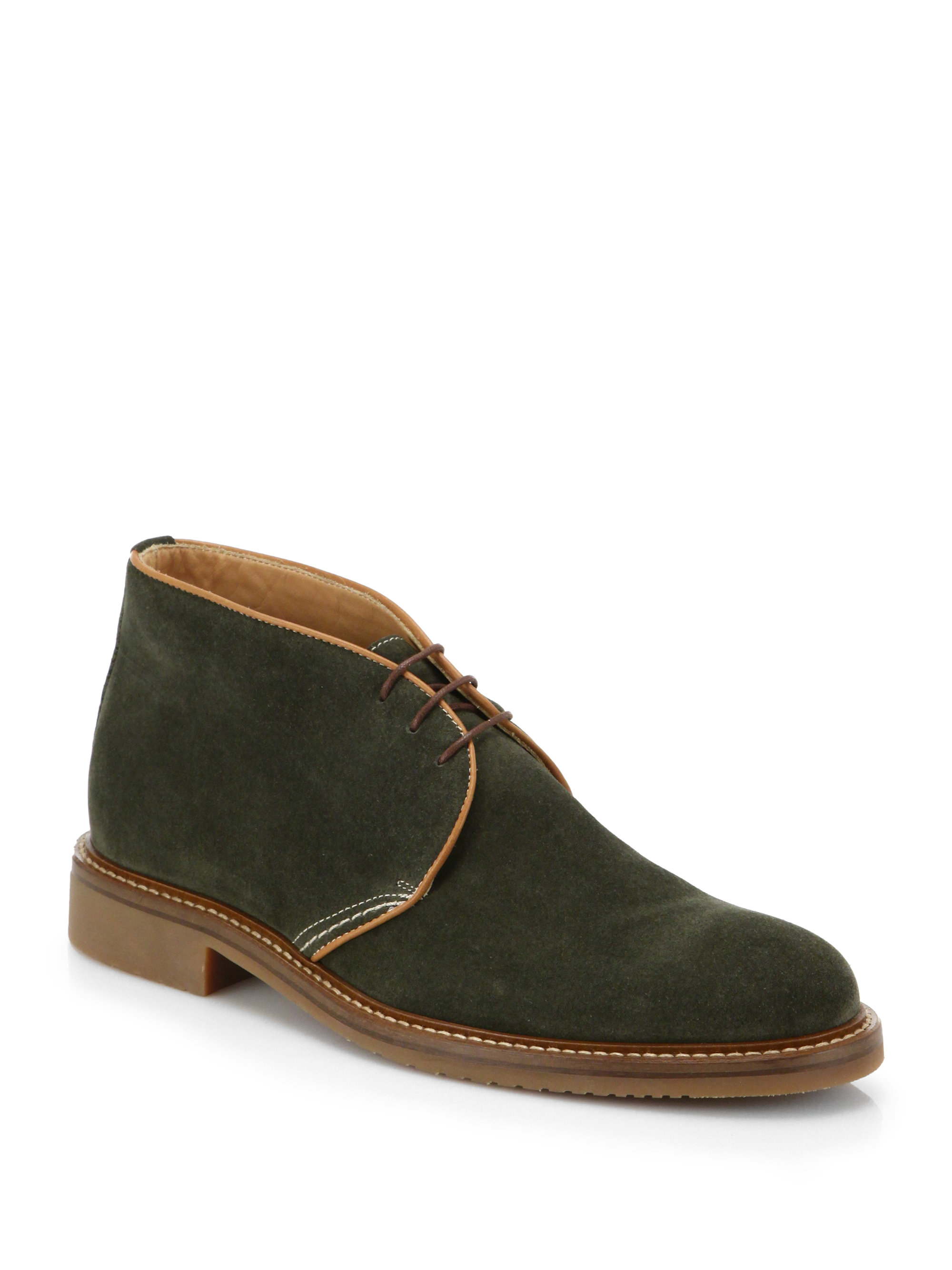 olive suede chukka boots