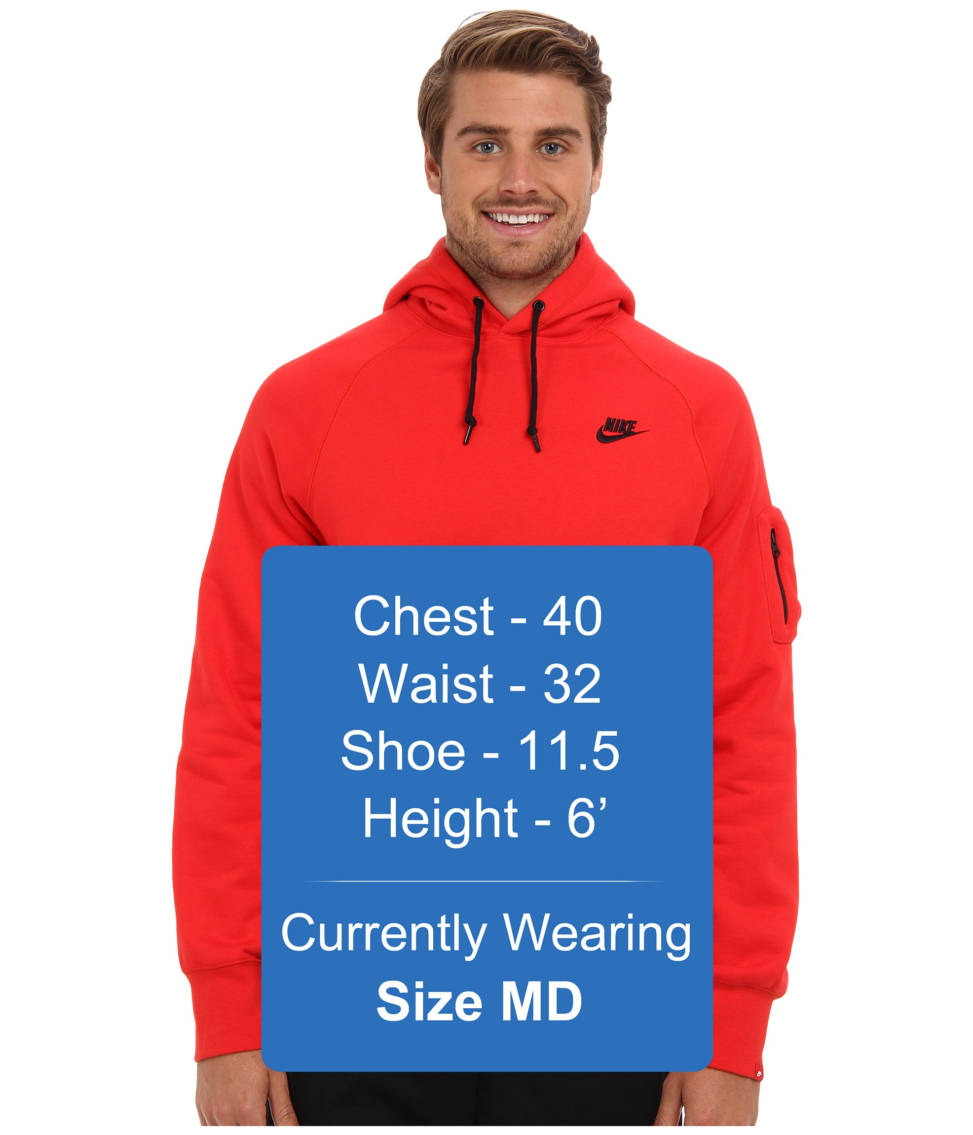 Nike Aw77 Fleece Pullover Hoodie in Red for Men | Lyst