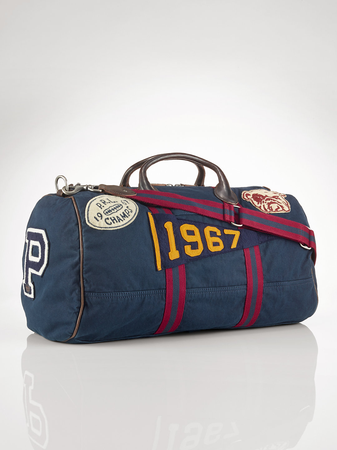 Polo Ralph Lauren Canvas Stadium Duffel Bag in Navy (Blue) for Men - Lyst