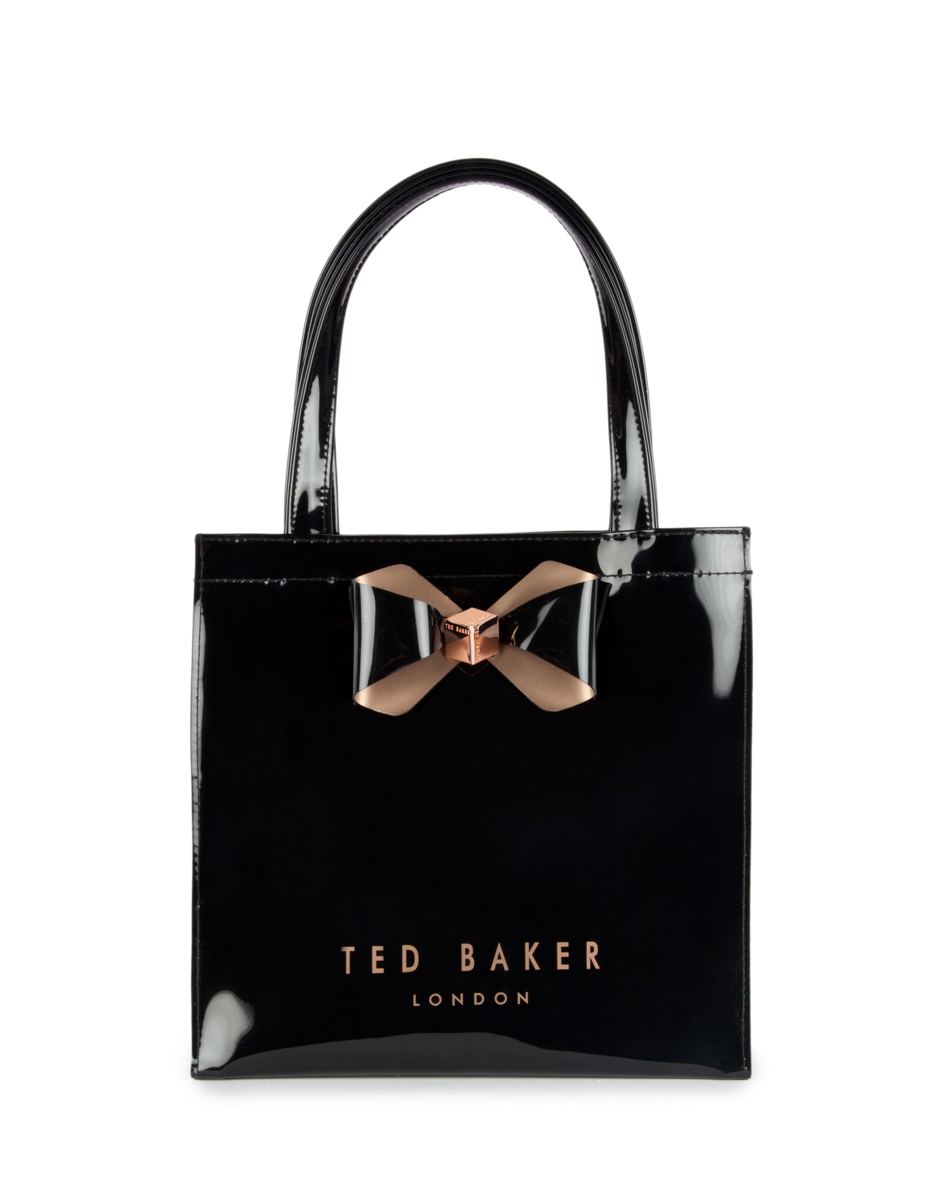Ted Baker Peticon Small Bow Trim Shopper Bag in Black | Lyst
