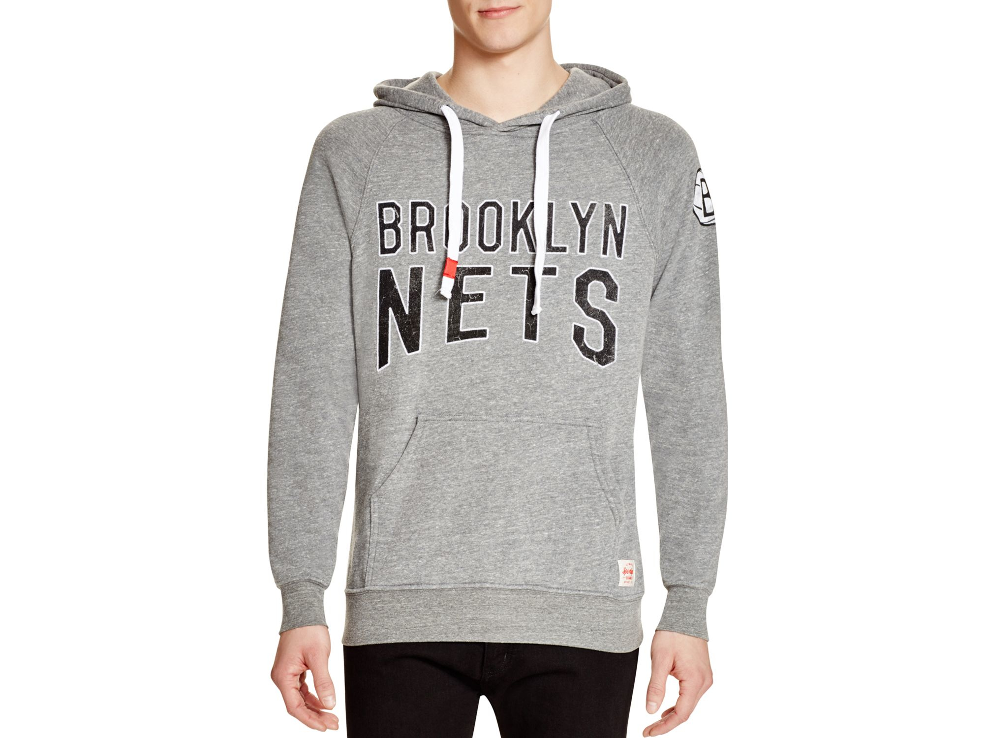 Sportiqe Brooklyn Nets Basketball Pullover Hoodie in Grey ...