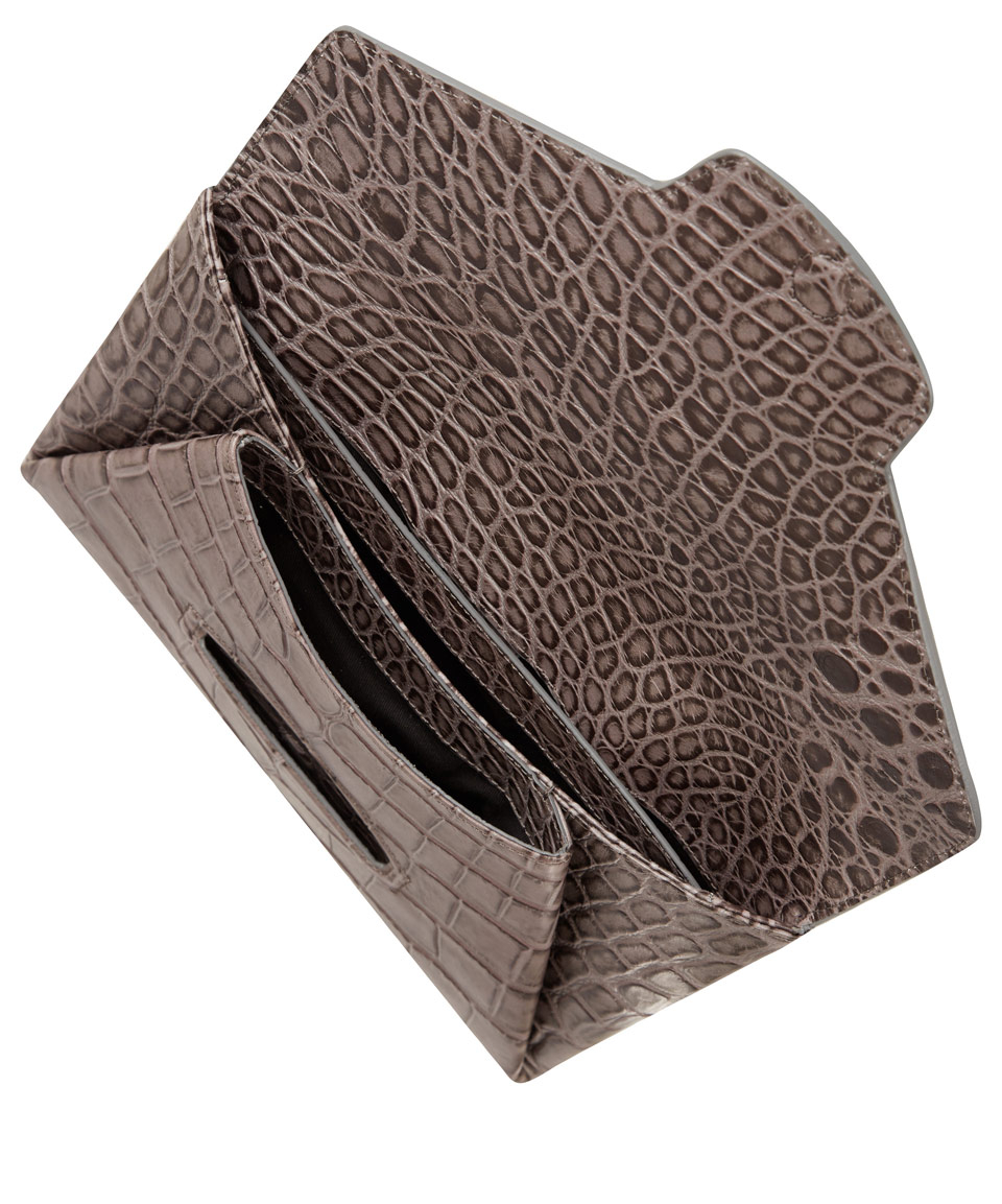 Download Givenchy Grey Mock Croc Antigona Envelope Clutch Bag in Gray - Lyst