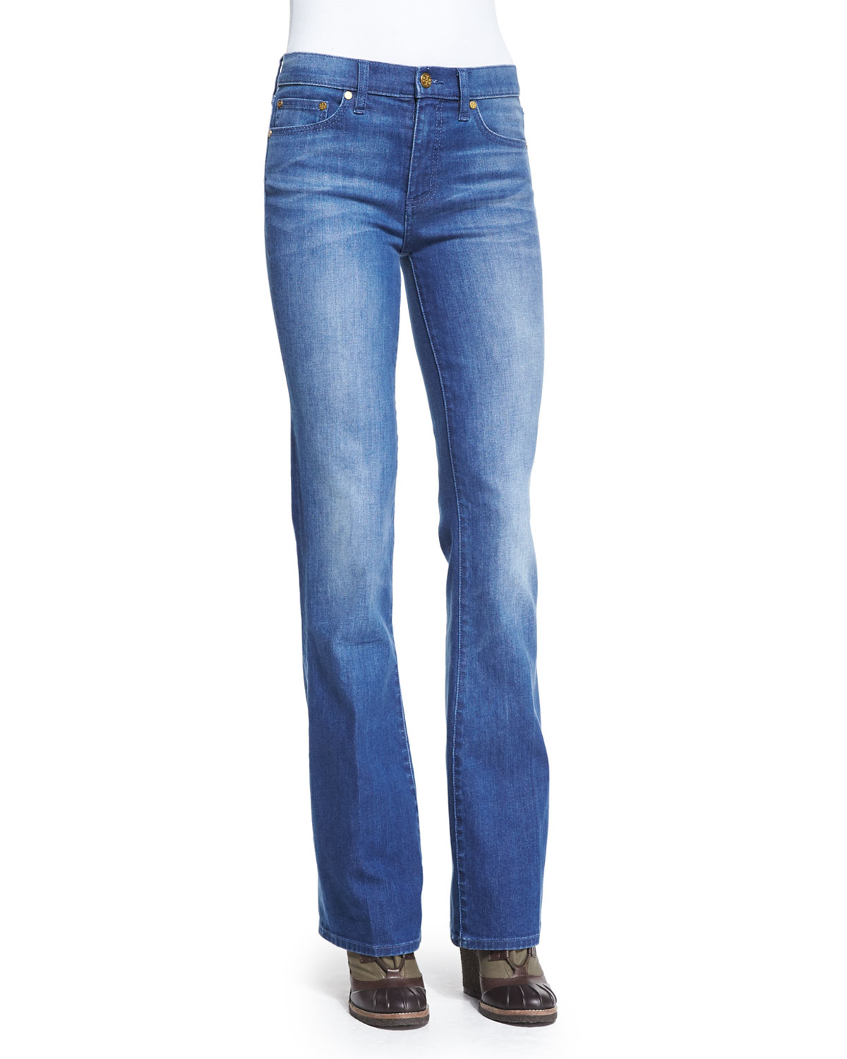 Tory Burch Denim High-waist Flare Jeans in Blue - Lyst