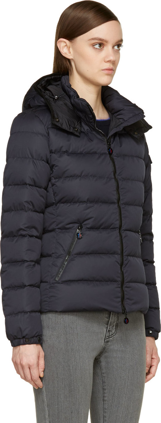 Download Moncler Navy Matte Nylon Down Quilted Bady Jacket in Blue ...