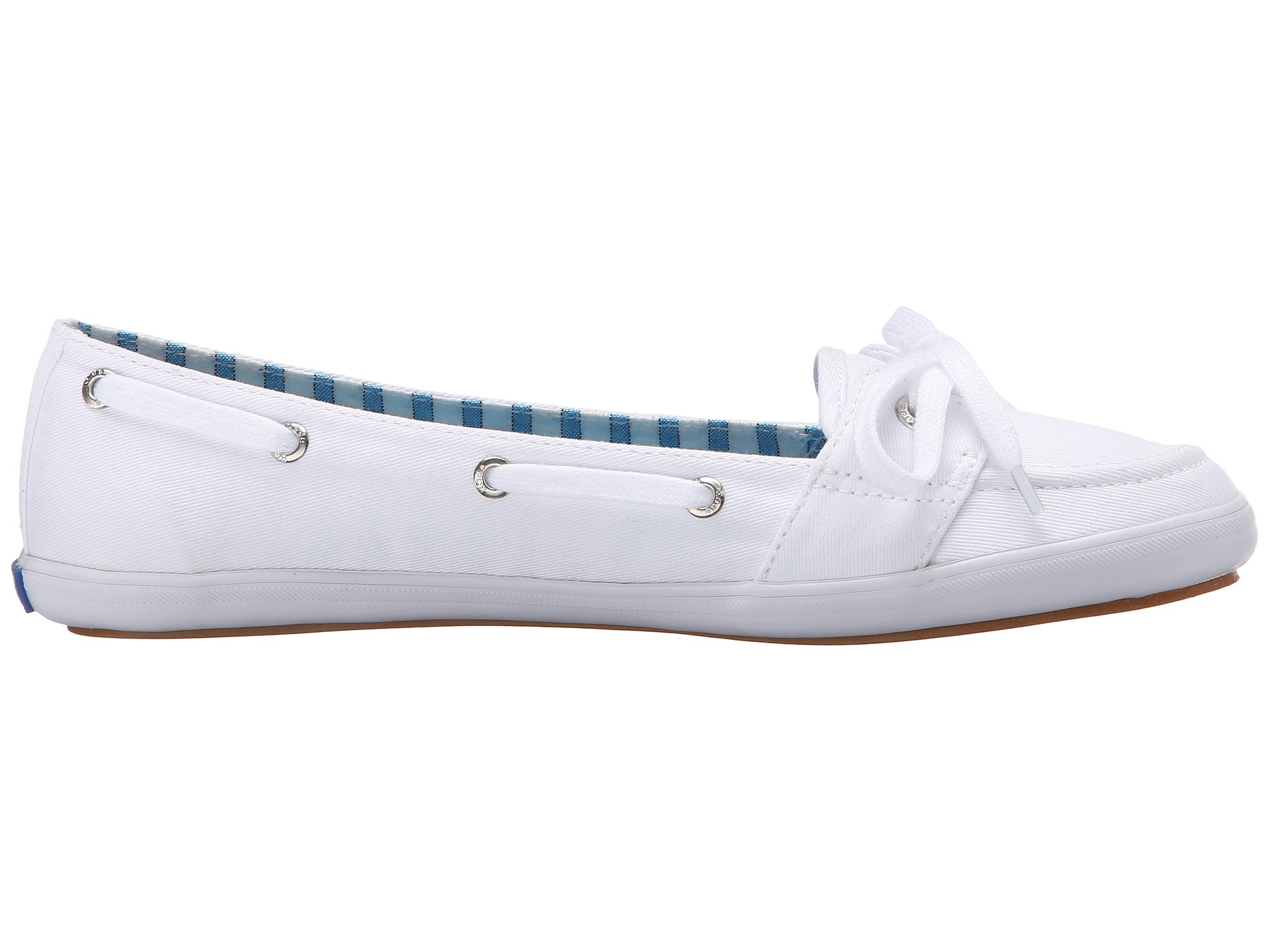 keds boat shoes white