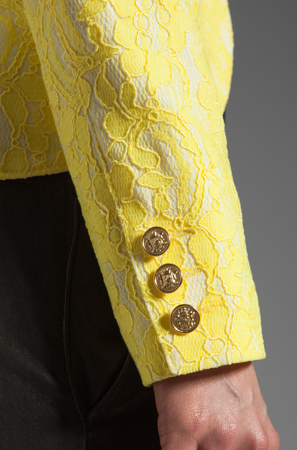 yellow lace jacket