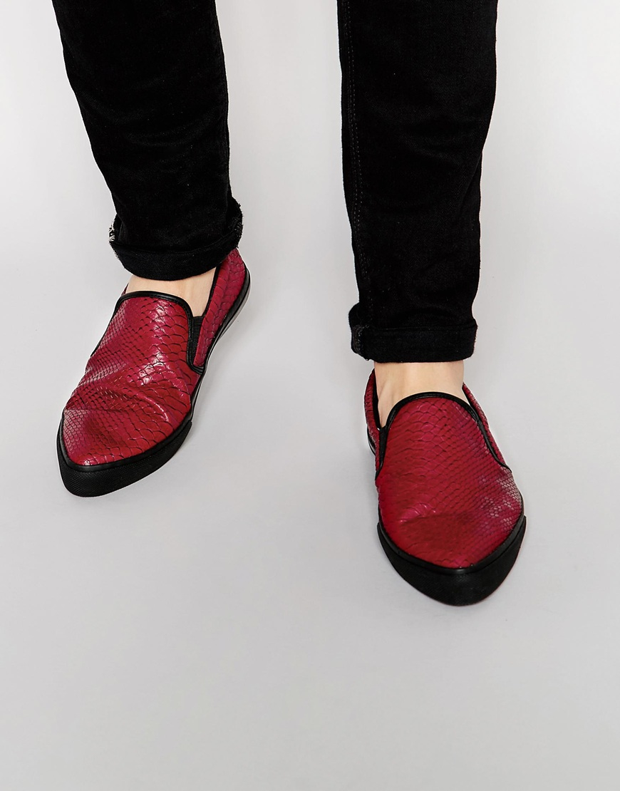 red snakeskin shoes mens