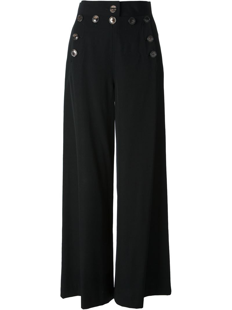 Jean Paul Gaultier Sailor Trousers in Black | Lyst