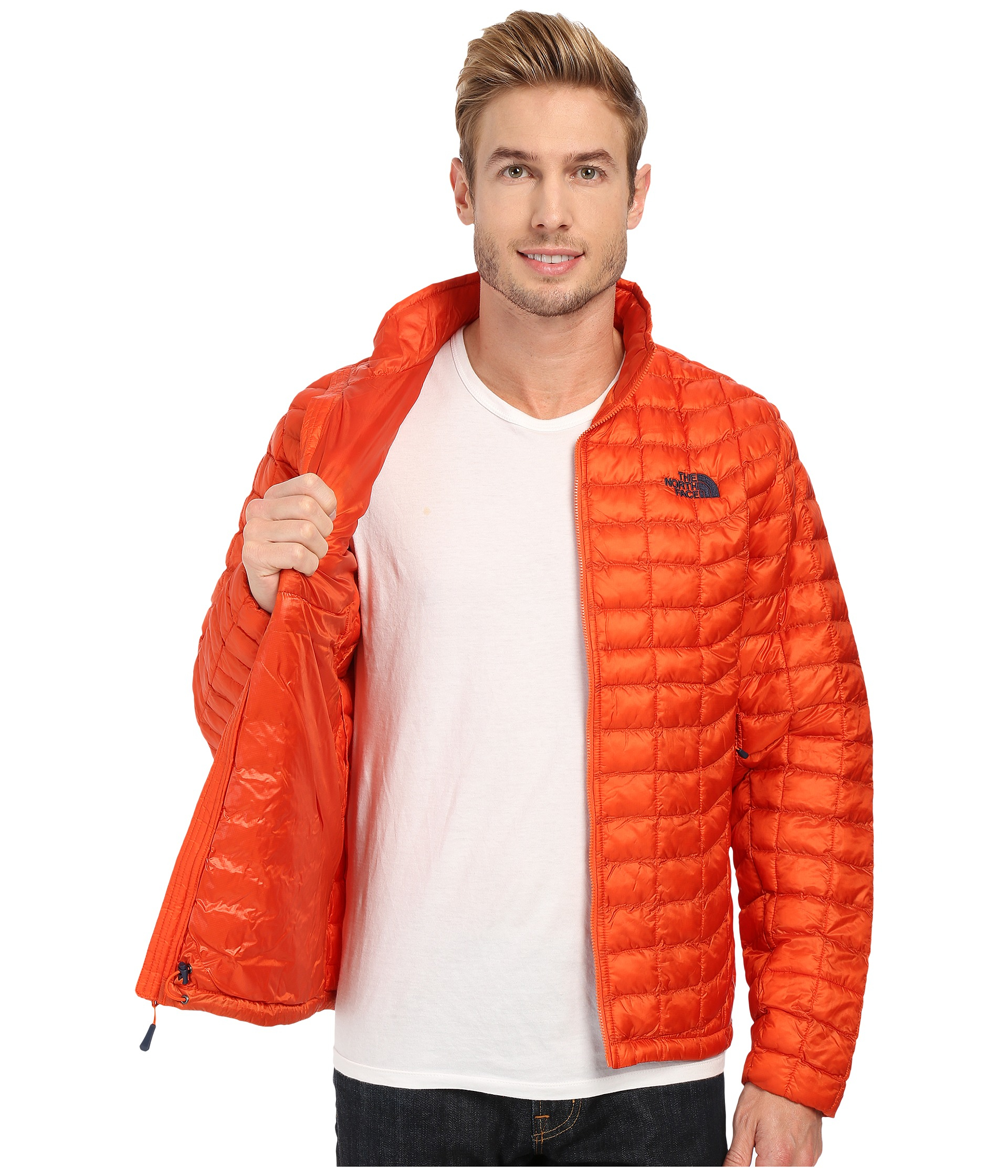 north face thermoball orange