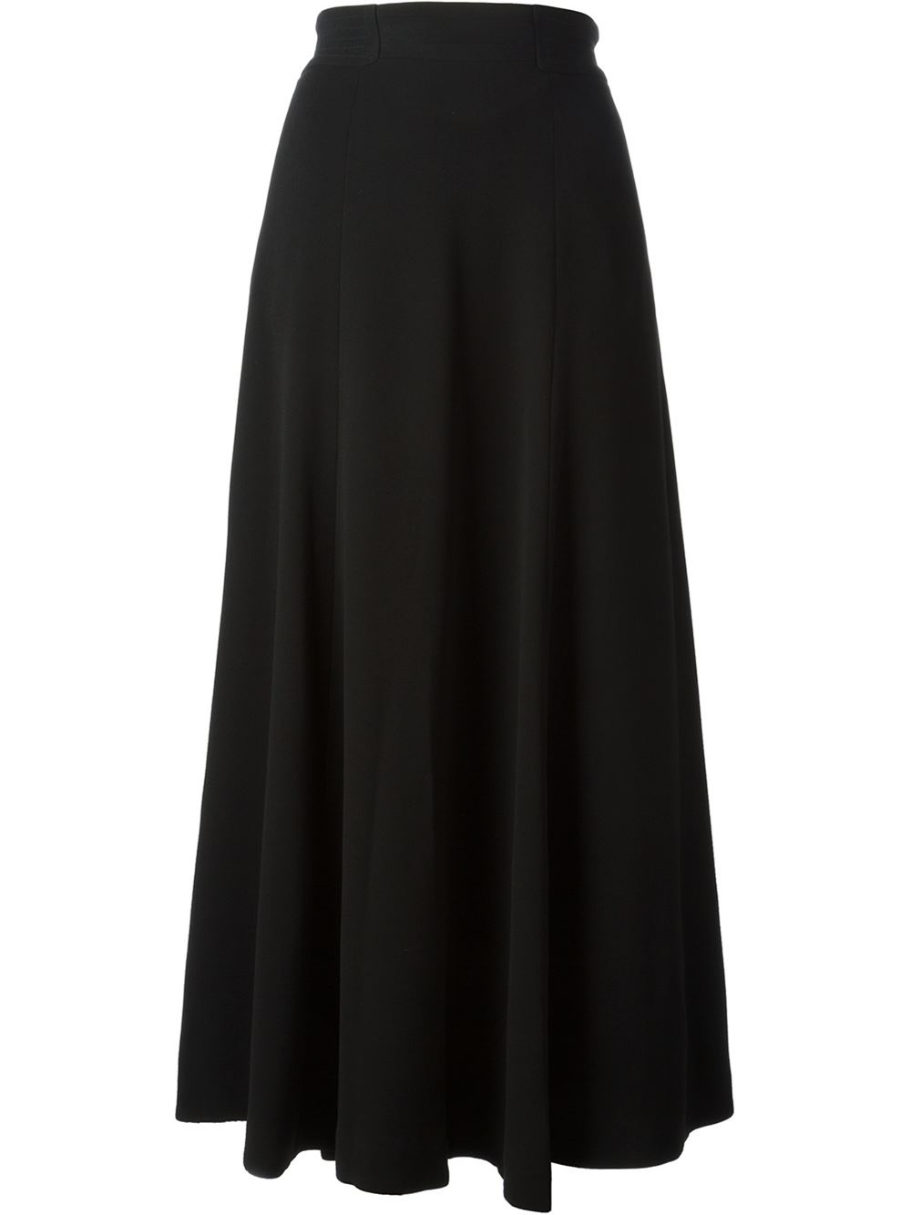 Tory Burch Long A-Line Skirt in Black - Lyst