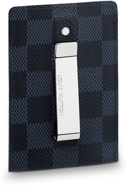 Louis Vuitton DAMIER GRAPHITE Pince card holder with bill clip (N60246)