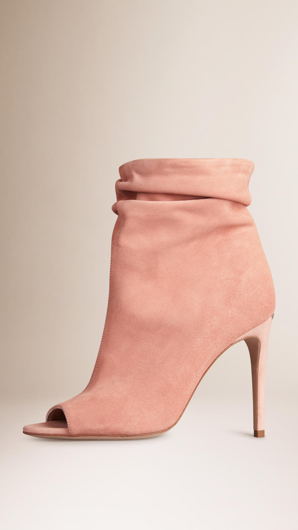 pink peep toe booties