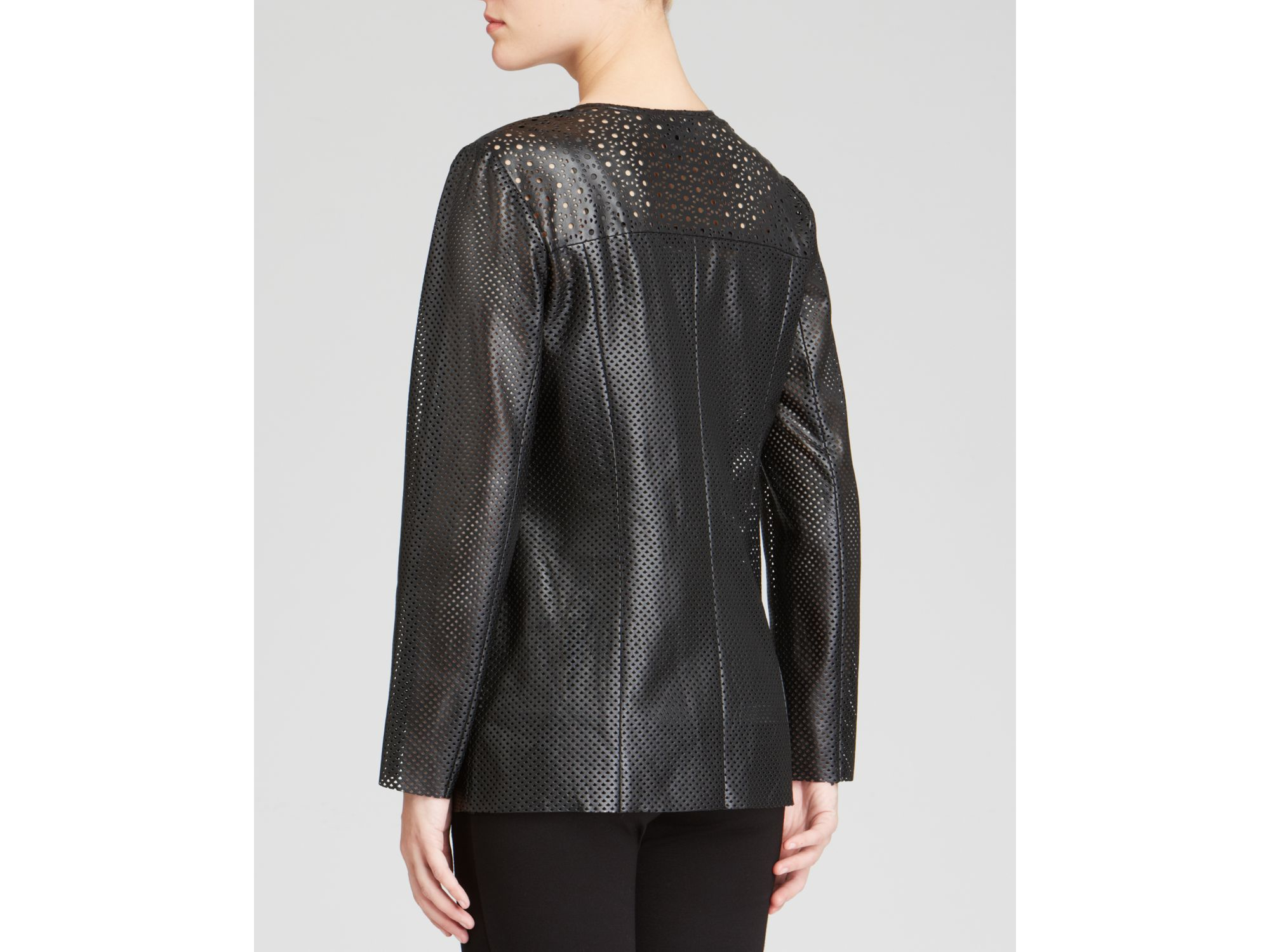 Bagatelle Faux Leather Drape Jacket in Black | Lyst
