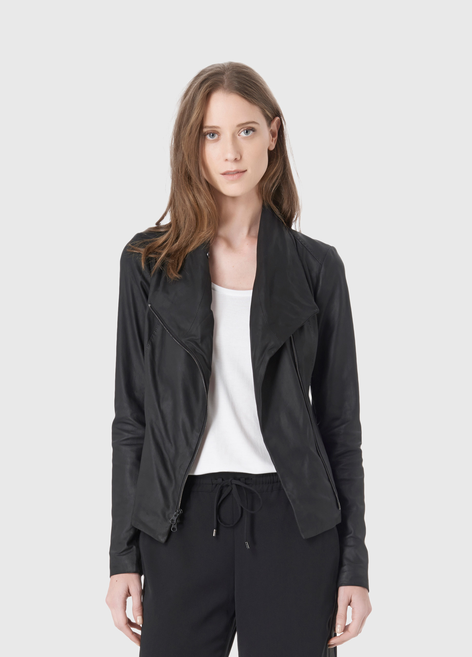 Vince scuba leather discount jacket