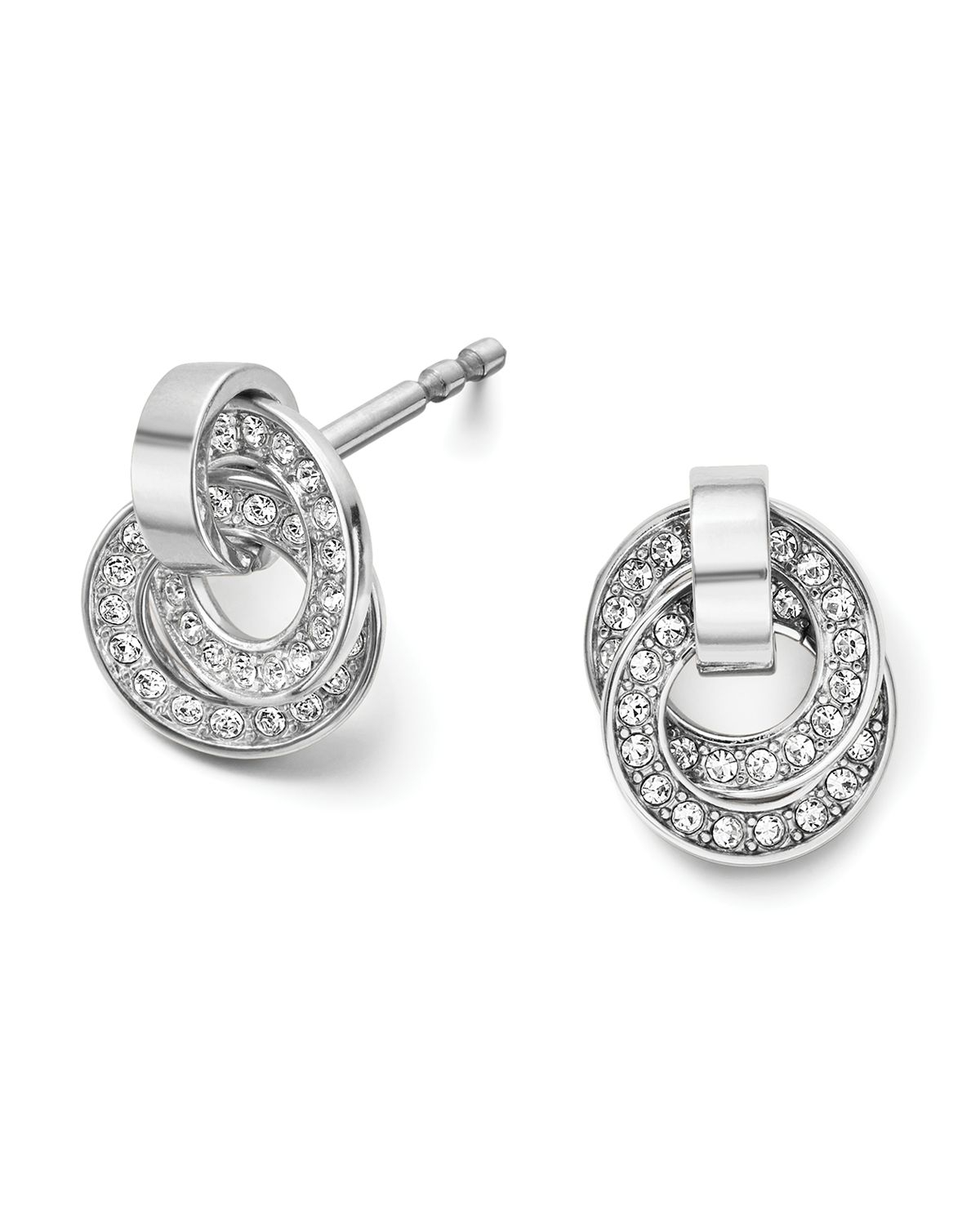Lyst - Michael Kors Pave Rings Delicate Stud Earrings in Metallic
