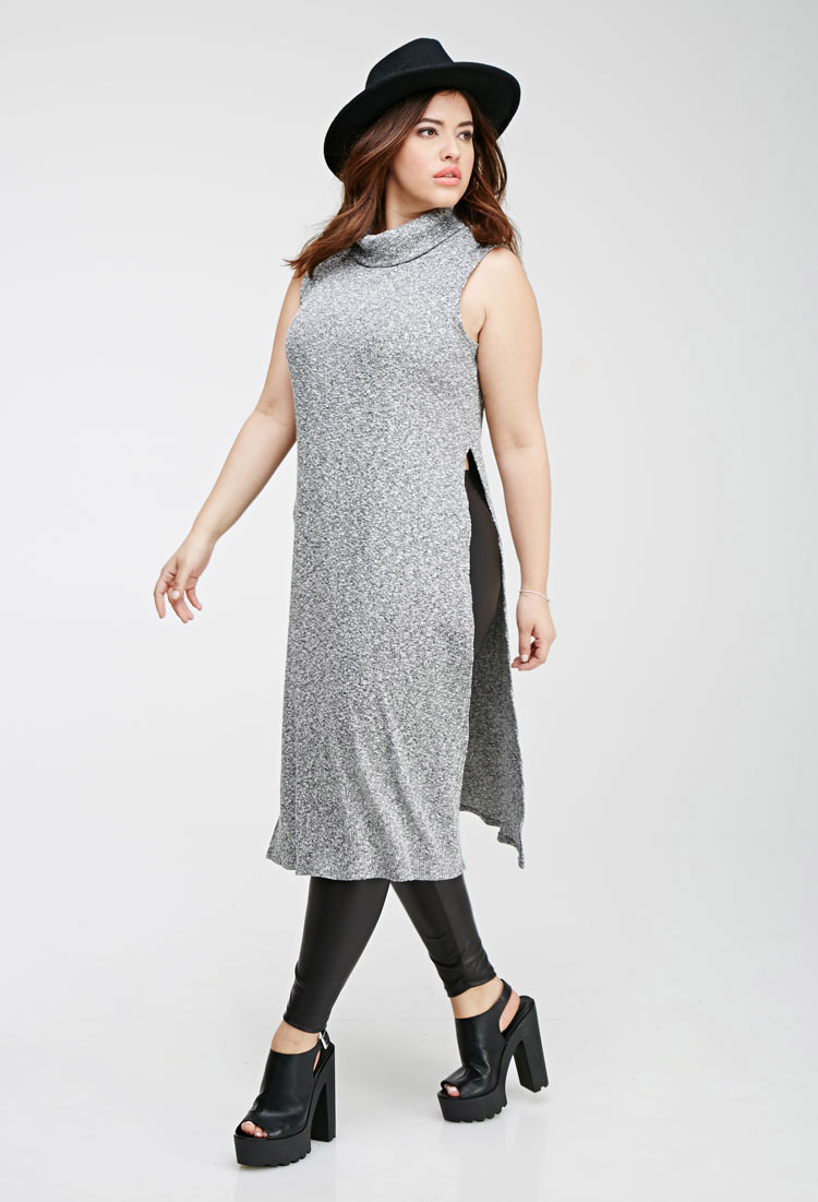 plus size high slit