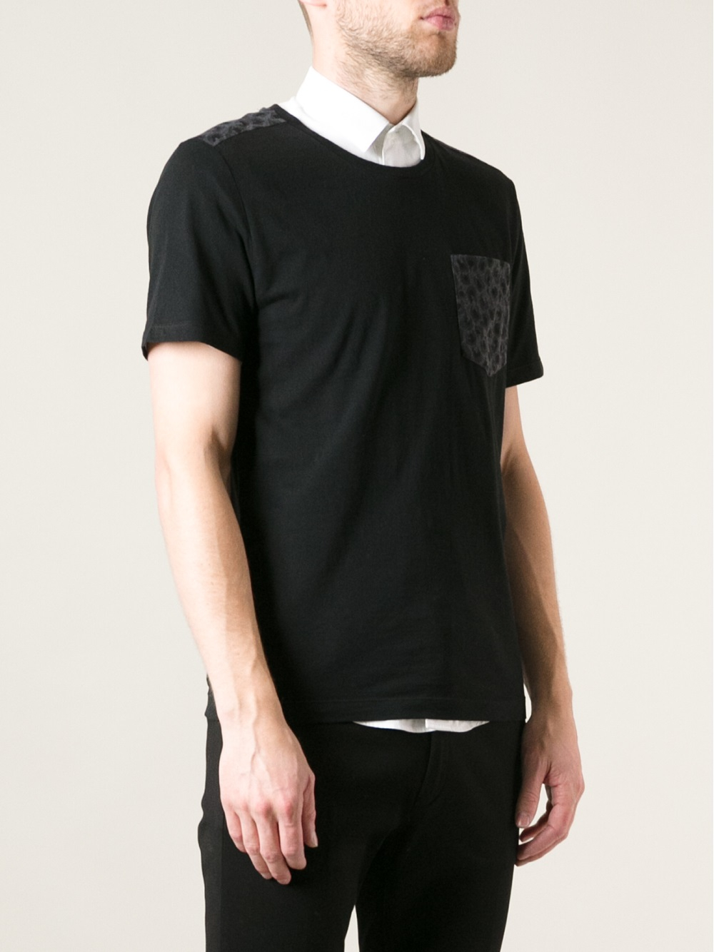 Gucci Pocket Tshirt in Black for Men | Lyst