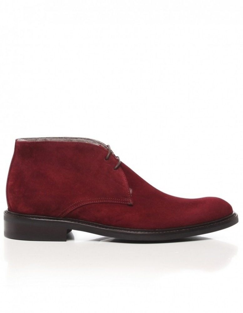 Jules B Mens Suede Shearling Lined Chukka Boots in Red for Men | Lyst