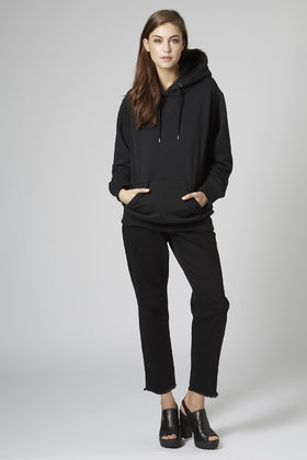 black hoodie topshop