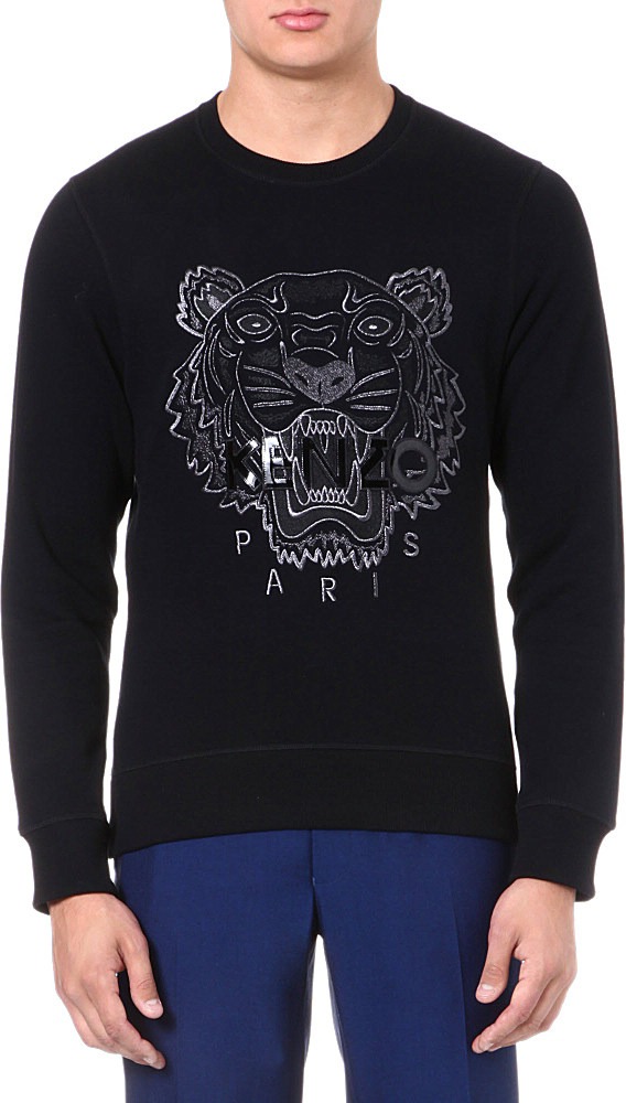 kenzo black tiger hoodie