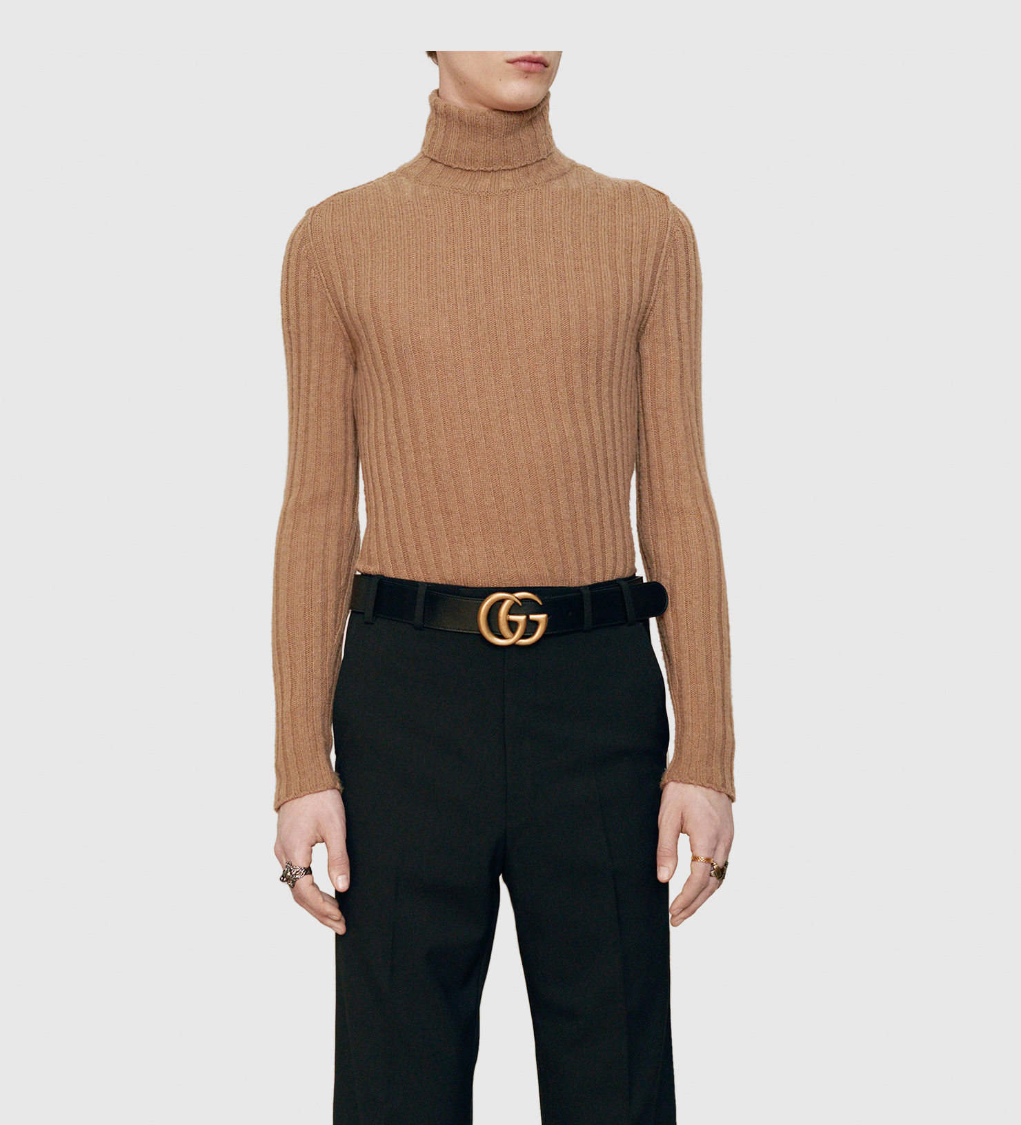 Gucci Camel Turtleneck Sweater in 