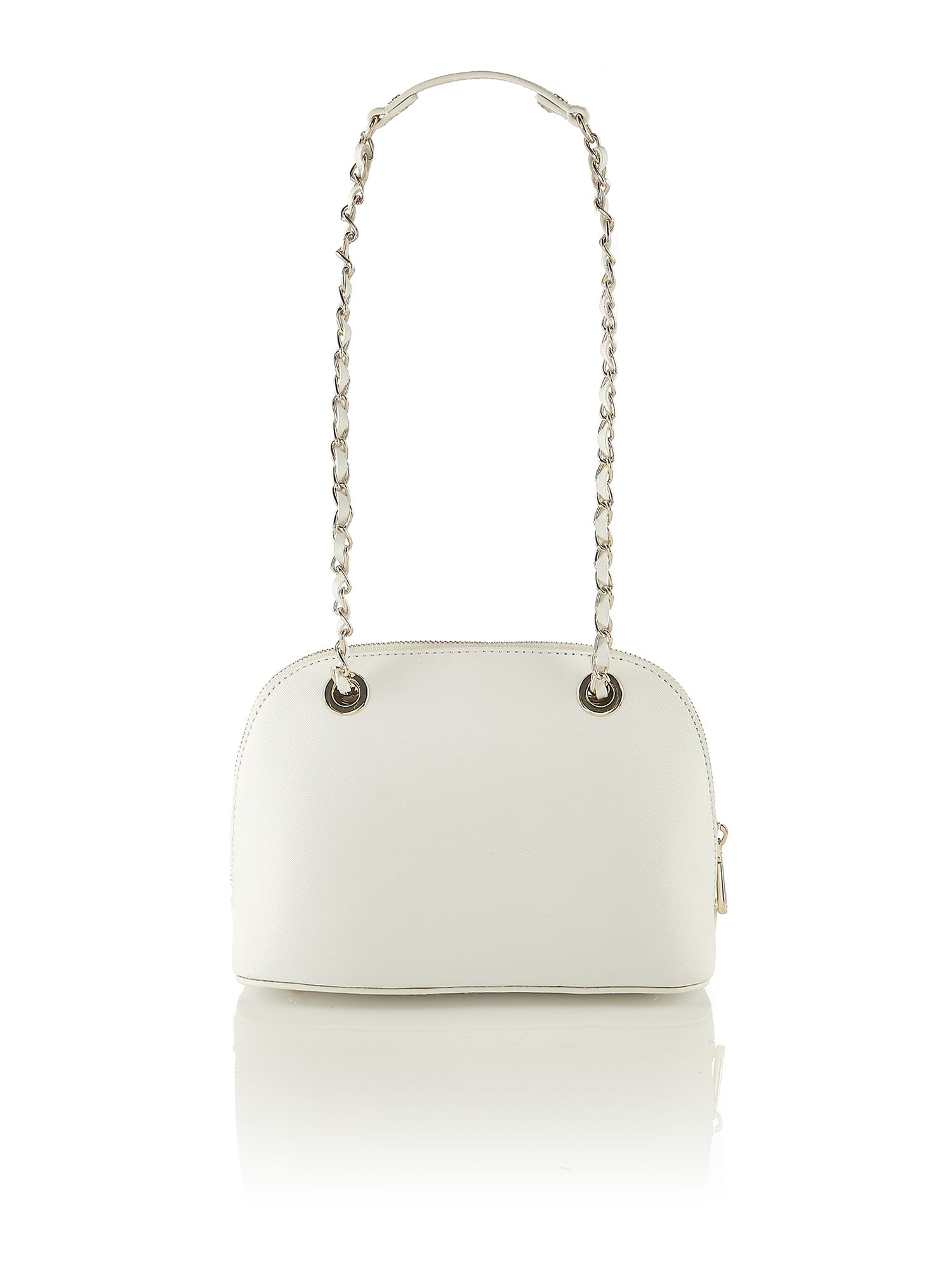 Dkny Saffiano White Small Rounded Cross Body Bag in White | Lyst