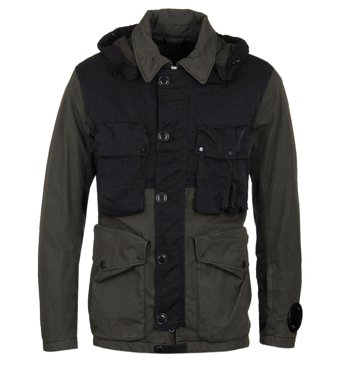 C.P. Company Cotton Mille Miglia Sage & Black 50 Fili Jacket for Men | Lyst