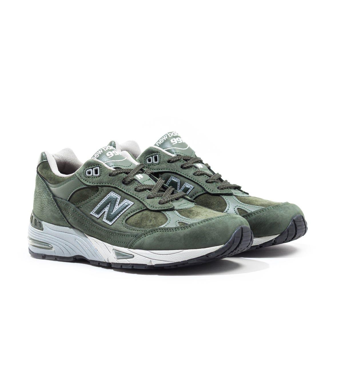 New Balance 991 Made In England Dark Green \u0026 Grey Suede Trainers for Men -  Lyst