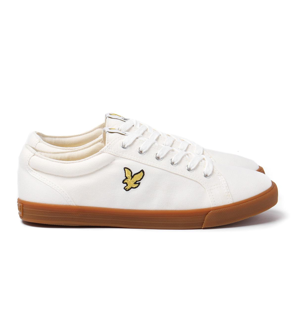 New Mens Branded Lyle And Scott Casual Canvas Lace Up Pumps Trainers Size 6-12 