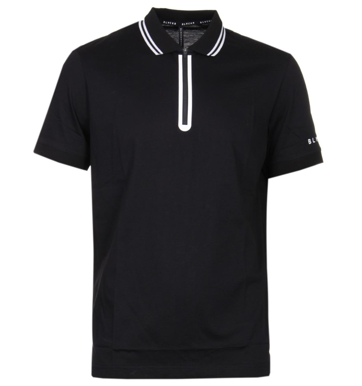 Neil Barrett Heat Seal Zip Black Polo Shirt for Men | Lyst