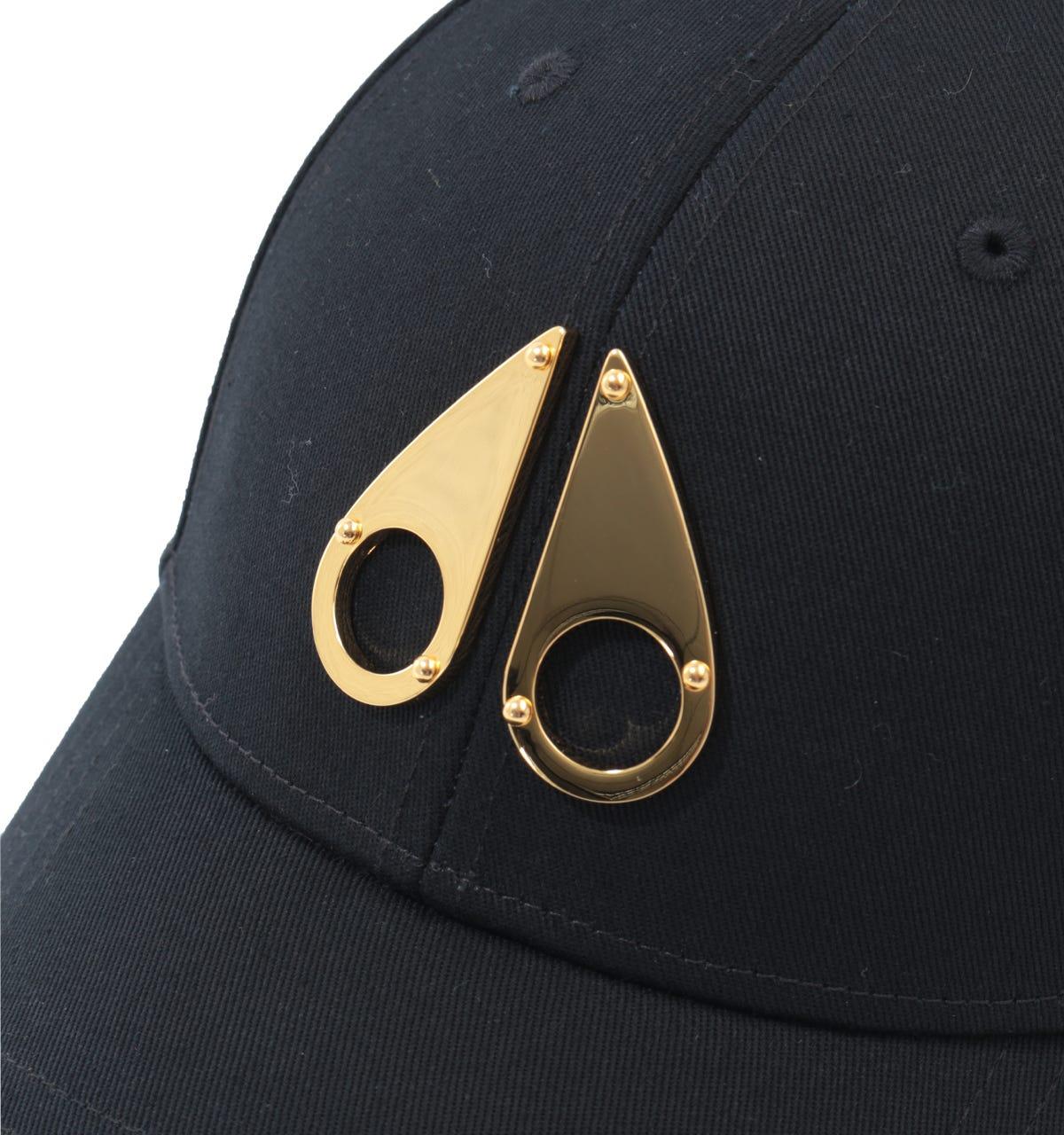 Gold Icon Logo Cap in Black for Men 