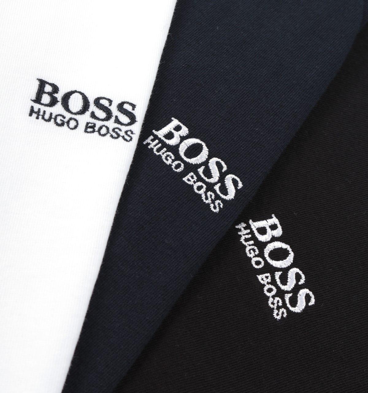 BOSS by HUGO BOSS Cotton Bodywear 3 Pack White & Navy T-shirts in Black for  Men | Lyst