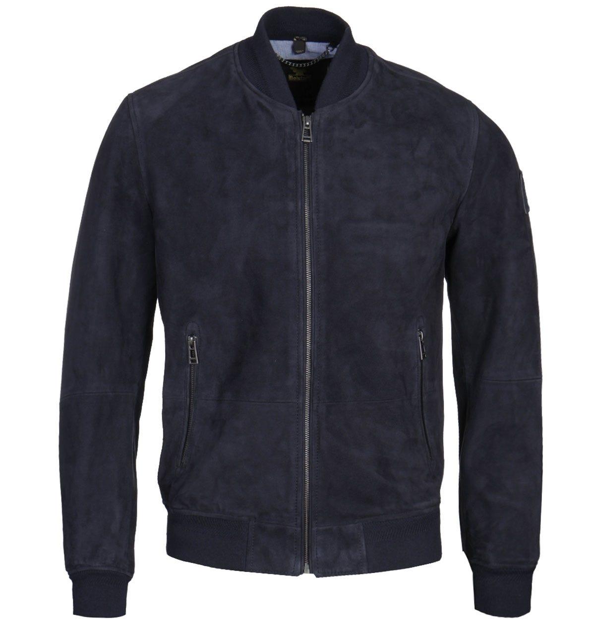Belstaff Dark Ink Suede Harbour Jacket in Navy (Blue) for Men - Lyst