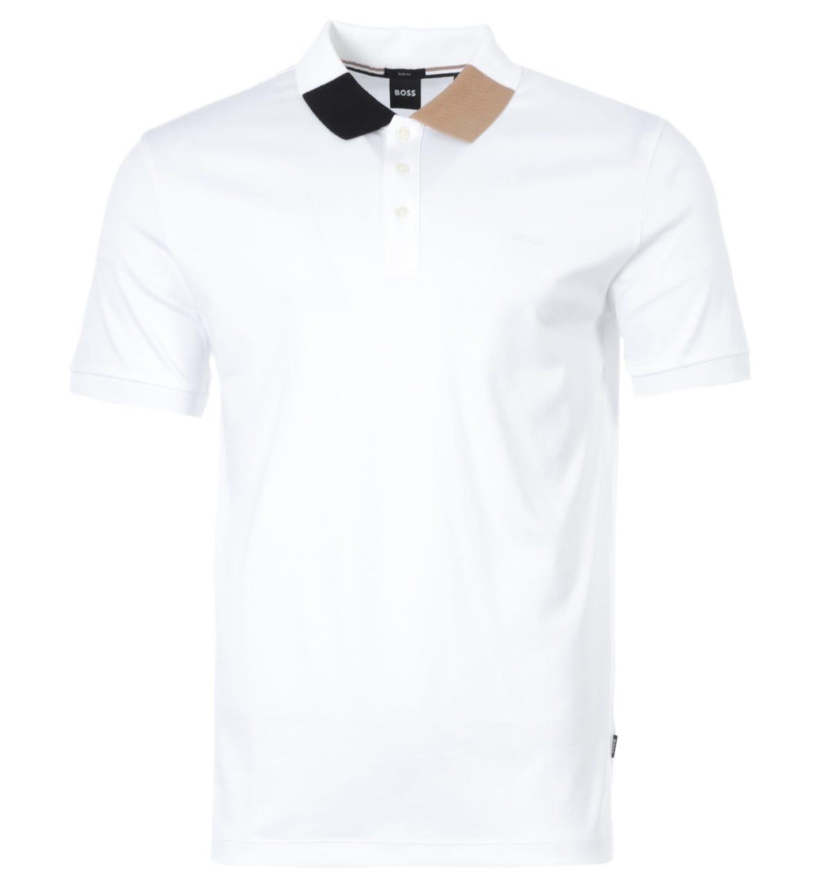 BOSS by HUGO BOSS Phillipson Cotton Jersey Slim Fit Polo Shirt in White for  Men | Lyst