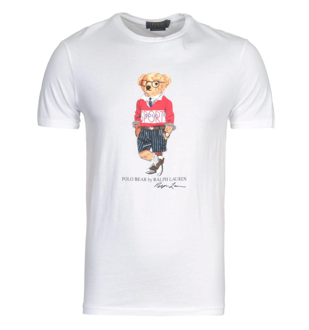 Polo Ralph Lauren Sport Bear White T-shirt for Men | Lyst