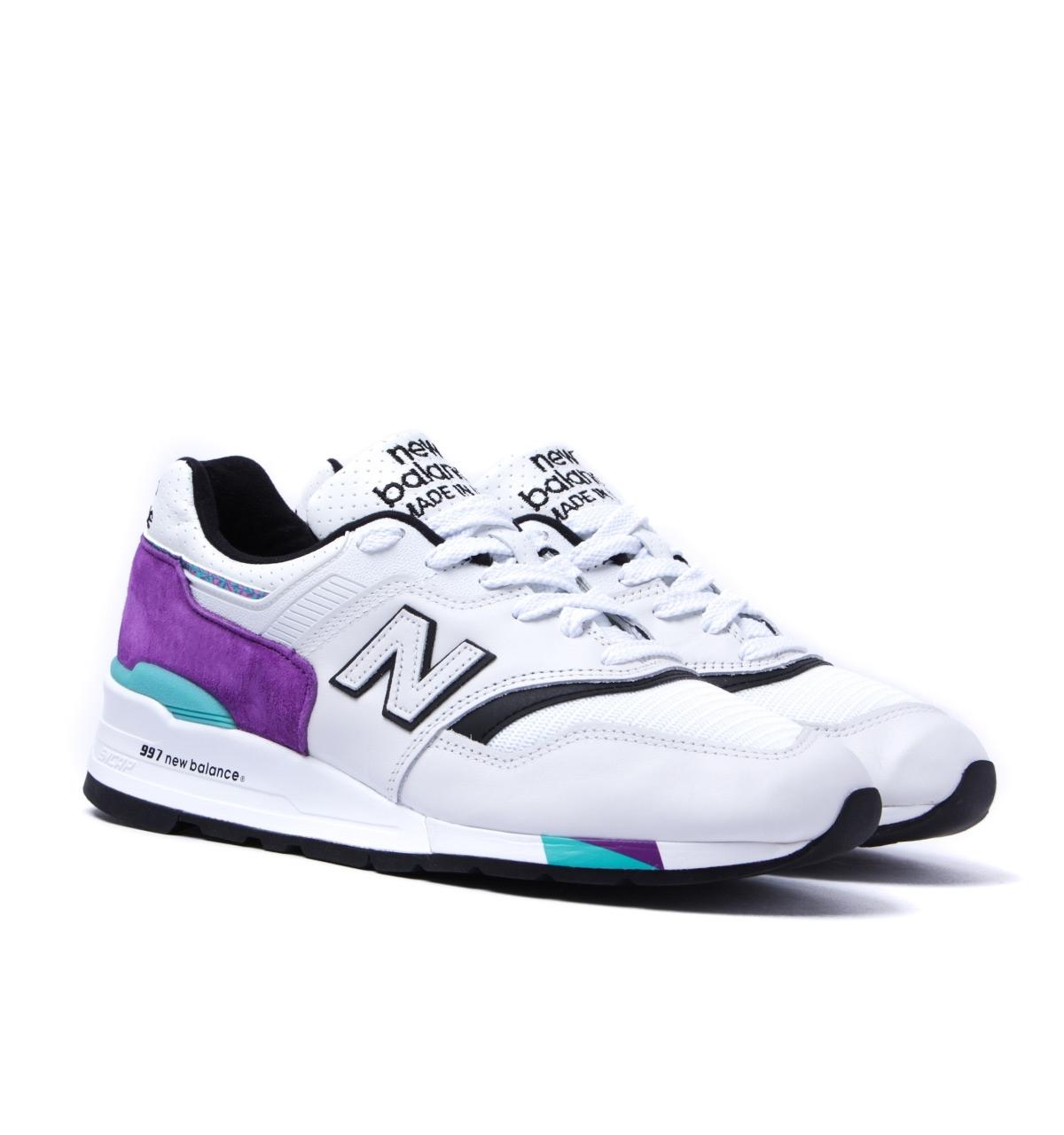 New Balance Suede 997 Made In The Usa White & Purple Trainers for ...