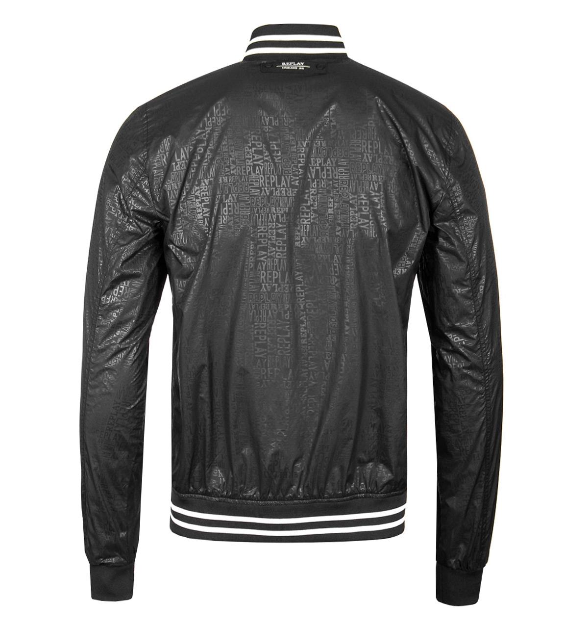 replay black sherpa coat