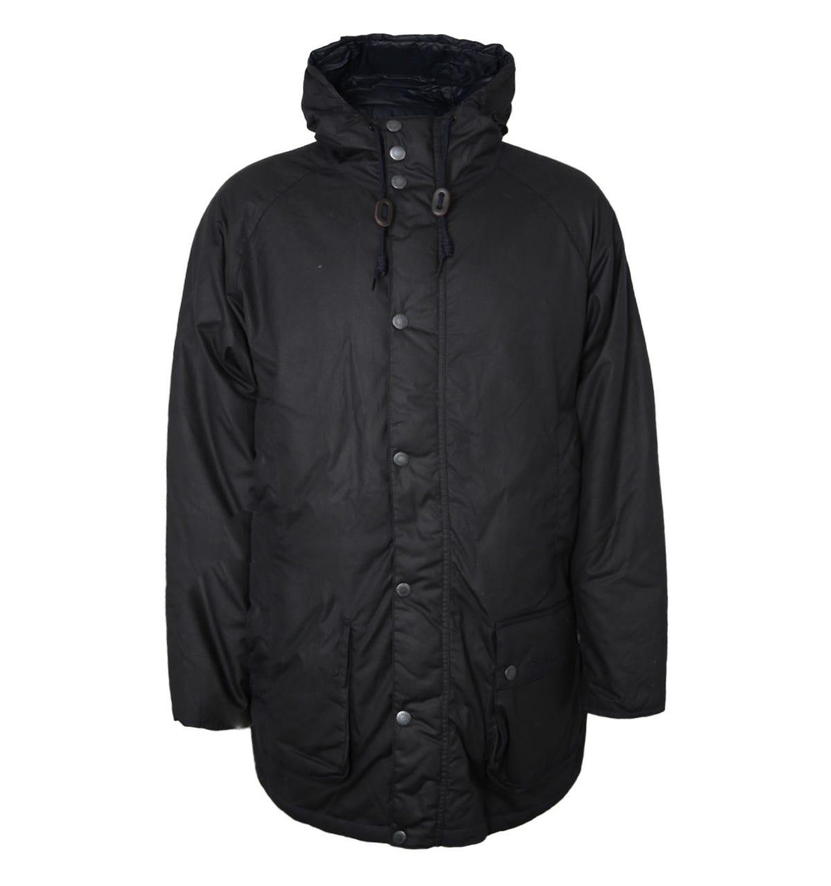 Barbour Beaufort Hooded Wax Jacket in Black for Men | Lyst UK