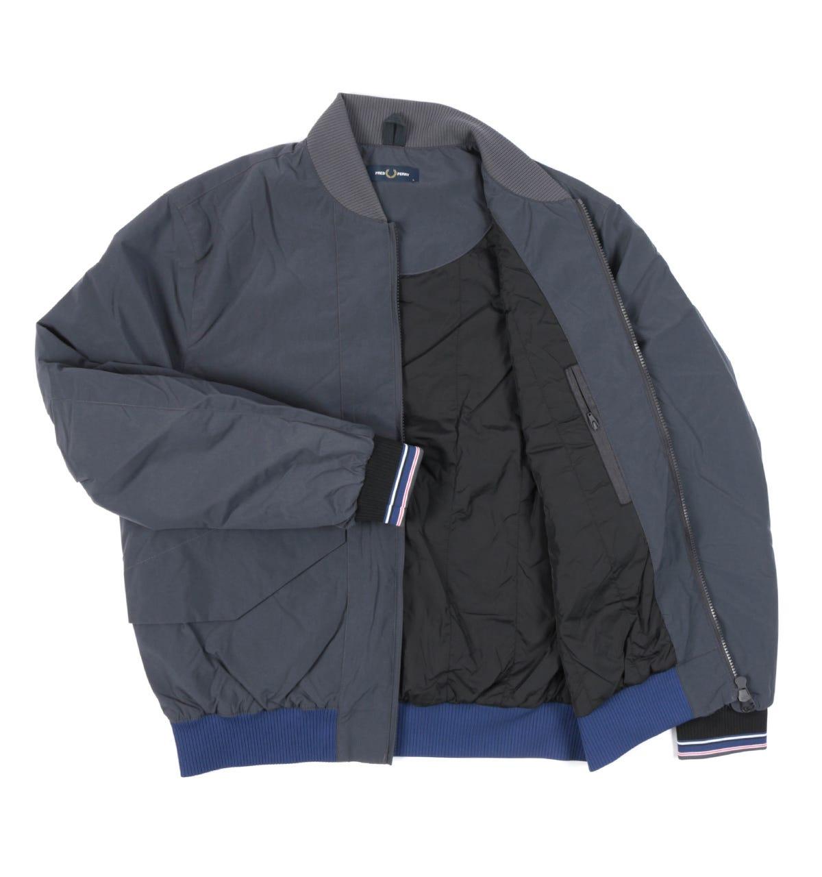 fred perry quilted bomber jacket