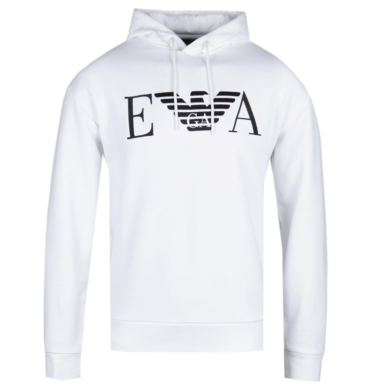 emporio armani white hoodie