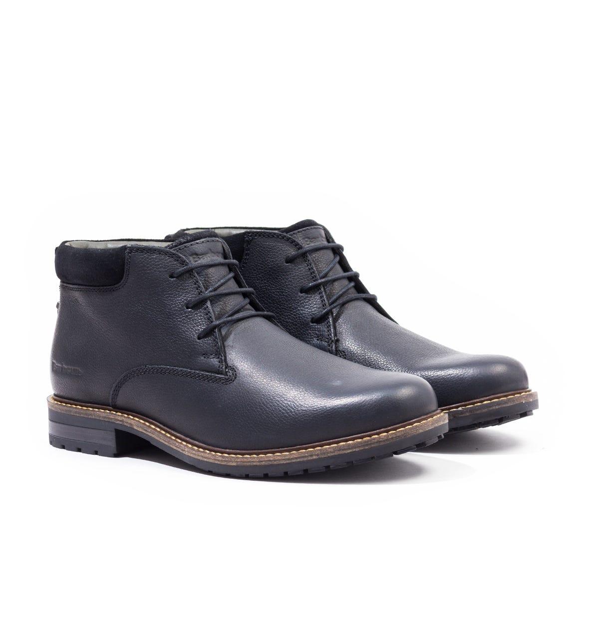 barbour chukka boots black