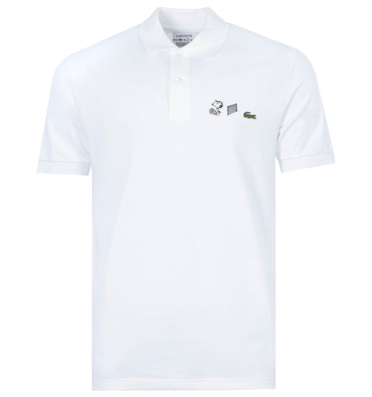Lacoste X Peanuts Organic Cotton Relaxed Fit Polo Shirt in White for ...