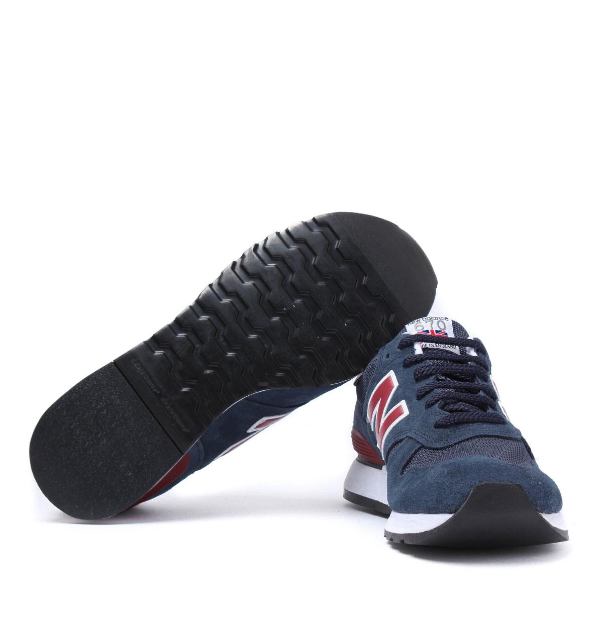 new balance 670 navy & claret suede trainers