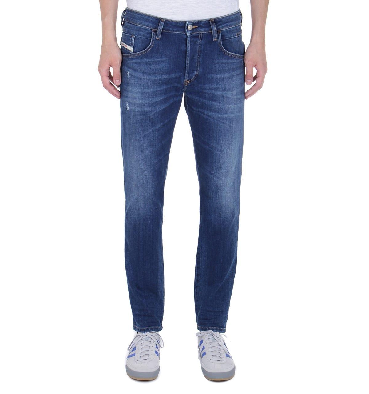 DIESEL D-bazer Tapered Fit Blue Wash Denim Jeans for Men | Lyst