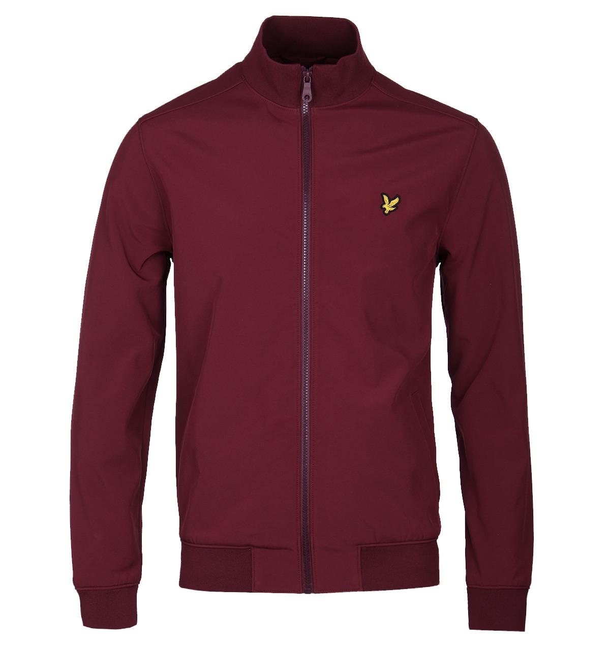 Lyle & Scott Synthetic Red Claret Jug Zip Through Funnel Neck Soft Shell  Jacket for Men - Lyst