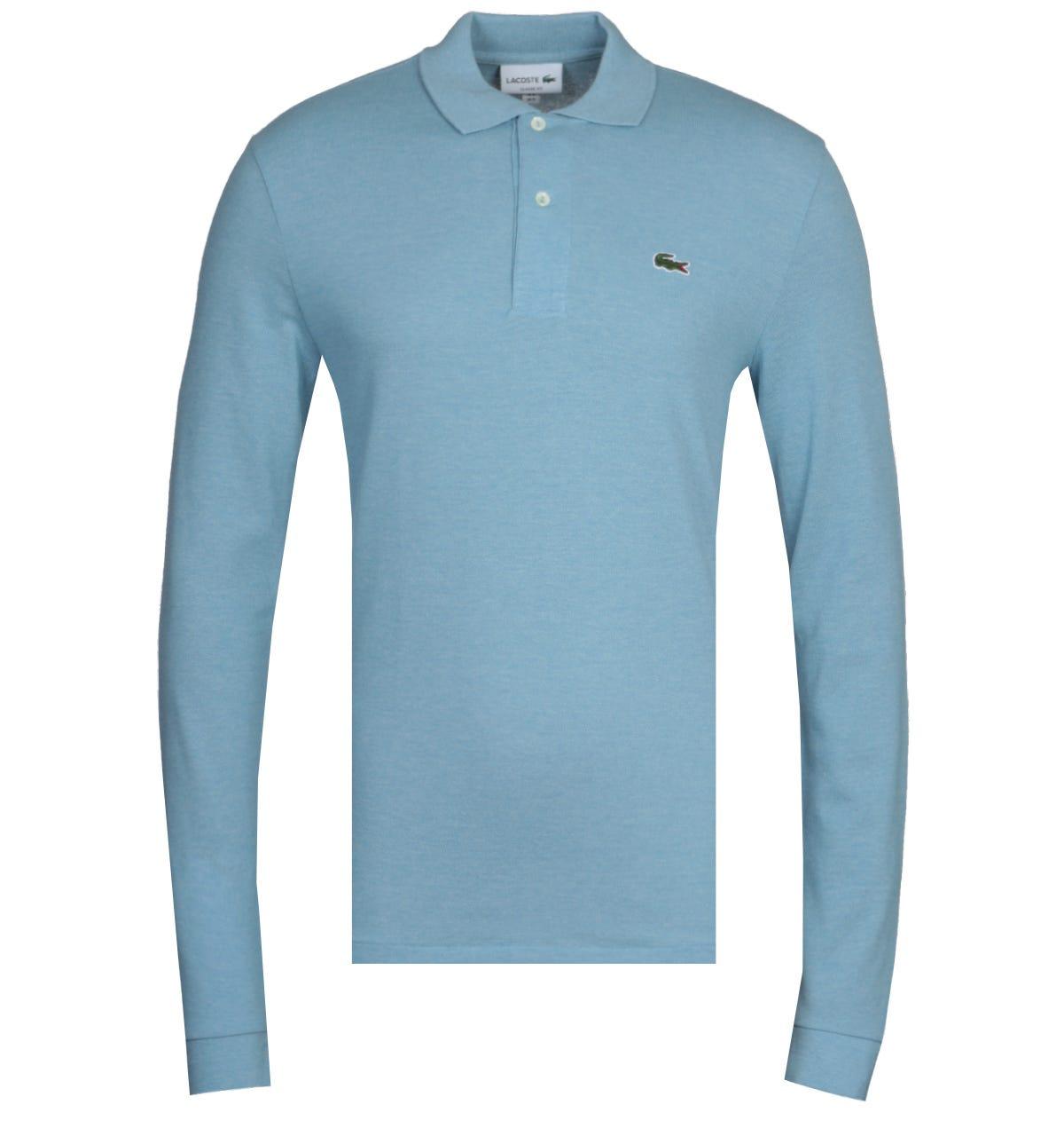 Lacoste Long Sleeve Polo Blue Sale, 57 